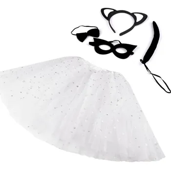 Karnevalový kostým Karnevalový kostým - kočka, barva 1 bílá černá