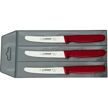 Kuchyňský nůž Sada 3 nožů Giesser 8365 červená 11 cm