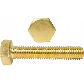 Šroub Šrouby M10x35 s šestihrannou hlavou, mosaz DIN 933, 100 ks