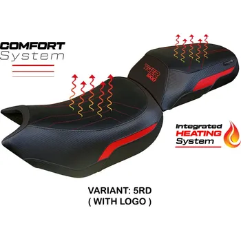 Moto sedlo TPZ Italia Vyhřívaný potah sedla Triumph Tiger 1200 (22-24) Heating Comfort potah sedla: s logem 5RD (red)