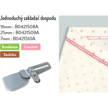 Příslušenství k šicímu stroji Jednoduchý zakladač dospodu 7mm