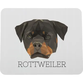 Obraz Rotvajler - geometrická podložka s fotkou a nápisem pod myš Art-Dog