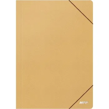 Kancelář Složka s gumou M A4, 3 klopy, vzor useň, béžová