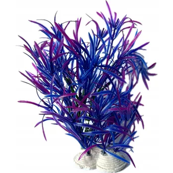 Dekorace do akvária UMĚLÁ ROSTLINA DO AKVÁRIA FIALOVÁ, akvarijní rostlina, DEKORACE, výška 20 cm