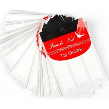 Samolepky proužky šablony pro francouzskou manikúru a pedikúru W8