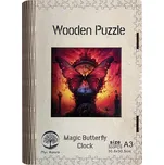 WOODEN Dřevěné magické motýlí hodiny 300 dílků
