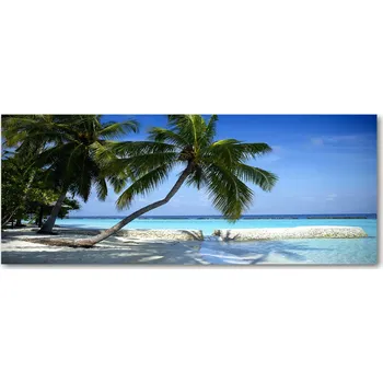Obraz Lacobel pod skříňky v kuchyni Tropická pláž XXL