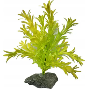 umělá květina UMĚLÁ ROSTLINA DO AKVÁRIA SVĚTLE ZELENÁ DEKORACE OZDOBA TERÁRIA 19 CM