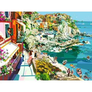 Puzzle RAVENSBURGER Romantika v Cinque Terre 1500 dílků