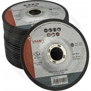 Řezný kotouč Řezný kotouč 125 mm, otvor 22 mm, tloušťka 3 mm, na GRANIT