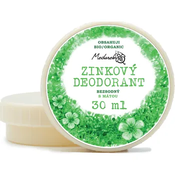 Medarek Krémový deodorant zinkový bez sody - Sladká máta (30 ml)