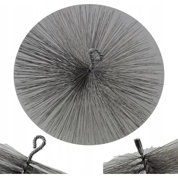 WC štětka Kovový kartáč / štětka na čištění komína, závit M12, 17,5 cm, tvrdý