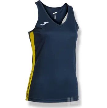 Běžecké oblečení Dámské tílko JOMA OLIMPIADA, barva tmavě modrá - žlutá, velikost XS