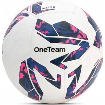 Fotbalový míč Fotbalový míč OneTeam TB Match bílý/modrý/růžový velikost 5