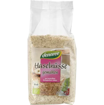 Dennree Lískové ořechy mleté pražené 200g bio