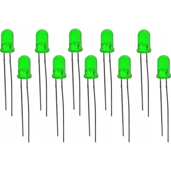 Dioda LED dioda 5mm THT kulatá zelená - balení 10 Ks