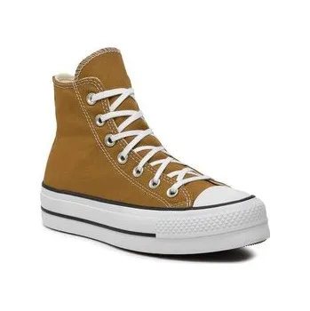 Dámská móda Plátěnky Converse Chuck Taylor All Star Lift Platform HI A07210C Hnědá 36