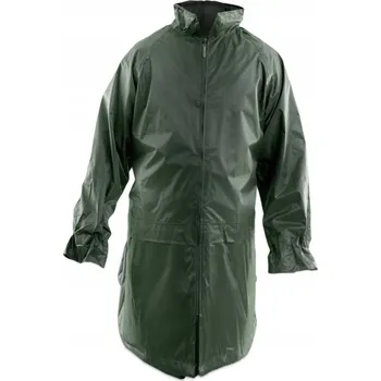 Pláštěnka NEPROMOKAVÝ PLÁŠŤ DO DEŠTĚ VEL. M NA ZIP, VODĚODOLNÝ, RUKÁVY S MANŽETAMI Z PVC