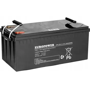 Záložní baterie AKUMULÁTOR BATERIE AGM VRLA EUROPOWER EPS EPS230-12 EPS230 12V 230Ah PRO ZÁLOŽNÍ ZDROJE (UPS), FOTOVOLTAIKU, PECE