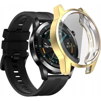 Pouzdro na mobilní telefon POUZDRO 2V1 SILIKONOVÉ LUXURY ZLATÉ PRO WATCH GT 2E 46MM