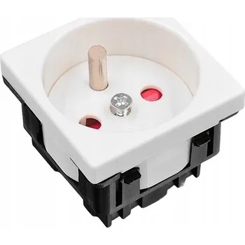 Elektrická zásuvka Elektrická zásuvka Klanet podlahová krabice bílá s uzemněním 230V 1 ks