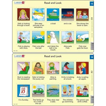 Puzzle Jaku Trade Učební Angličtina-krátký text RA8 2 druhy 10 dílků