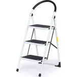 Ocelové skládací schůdky s pěnovým madlem, 700 mm, 3 stupně