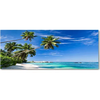 Obraz Lacobel pod skříňky v kuchyni Tropická pláž XXL