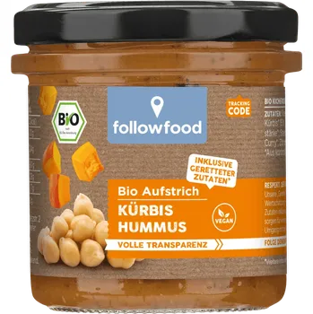Rostlinná pomazánka Followfood Hummus dýně mrkev 135 g bio