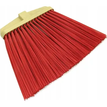 Plastové hospodářské koště s dřevěnou výztuží a násadou - smeták