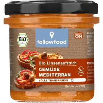 Rostlinná pomazánka Followfood Čočková středomořská pomazánka 135 g bio