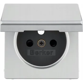 Elektrická zásuvka Berker stříbrná nástěnná Elektrická Zásuvka