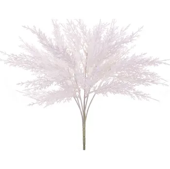 umělá květina Umělá květina Vánoční cypřiš 35 cm, bílá třpytivá