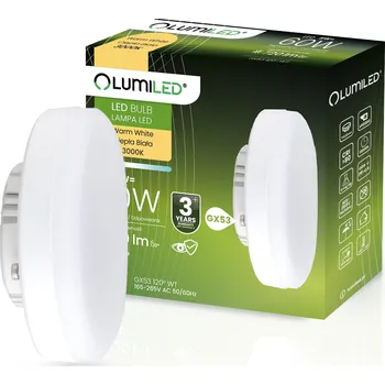 Žárovka LED žárovka LED GX53 8W = 60W 720lm 3000K Teplá 120° LUMILED