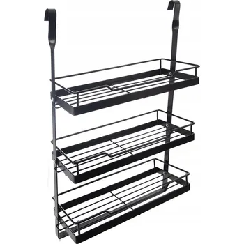 Drátěná police Kuchyňská POLICE závěsná na kuchyňskou tyč kovová patrová na koření