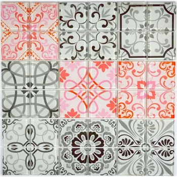 Obklad Skleněná mozaika WzorcowniaStudio 30 x 30 cm, odstíny šedé a stříbrné