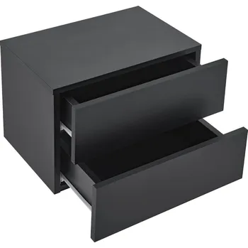 Noční stolek FurniGO Závěsný noční stolek - černý