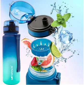 Láhev Motivační láhev na vodu 0,5L Lahev Na Pití sportovní se stupnicí a odměrkou tritan