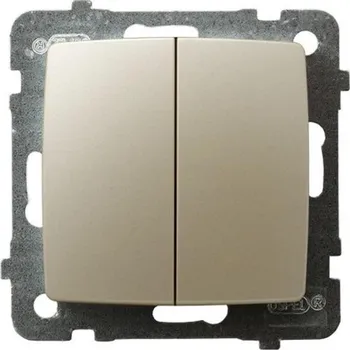 vypínač Dvojitý vypínač pod omítku Ospel bílý ŁP-17S/m/42