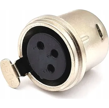 Elektrický konektor XLR konektor 3 PIN samice pro montáž do panelu/šasi