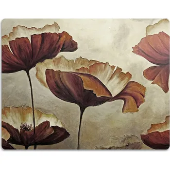 Miska pro psa Podložka pod misku pro psa Velké malované máky 90x60 cm