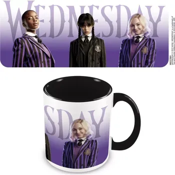 CurePink Keramický Netflix Wednesday Studenti Nikdy víc 325 ml