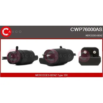 Autosklo Vodní čerpadlo ostřikovače, čistění skel CASCO CWP76000AS