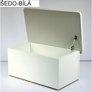 úložný prostor na hračky KD Truhla na hračky 60 x 29 x 33 cm šedá/bílá