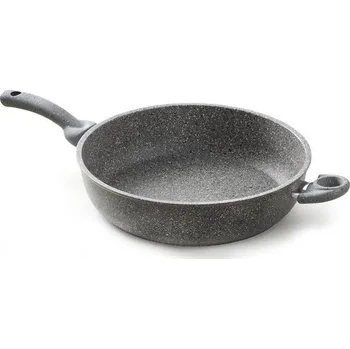 Pánev XXL granit diamantová pánev 28 cm hluboká 10 cm indukce s poklicí