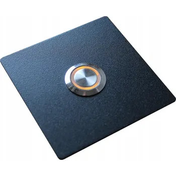 Domovní zvonek Tlačítko zvonku k domovnímu telefonu Ocel pro sloupek LED 9/12/24/230V 7x7 černé