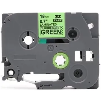 Pásek do tiskárny PÁSKA DO BROTHER TZe-D41 18mm ZELENÁ FLUORESCENČNÍ TZ-D41