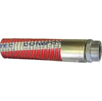 Hubice k vysavači HADICE Chemitec C. PTFE SD C4.XZ-ASAS - DN 50-4,0 m, červená, SS 2x AG 2", Viton (-30/+80°C) 10 Bar