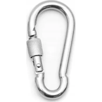 KARABINA S OKEM, ZÁMEK, HOUPAČKA, NOSNOST 150 kg, 6 cm