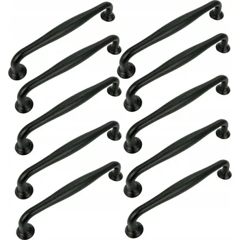 Nábytkové kování 10 x Nábytková úchytka černý 128 mm retro úchytky pro skříňky a zásuvky na nábytek